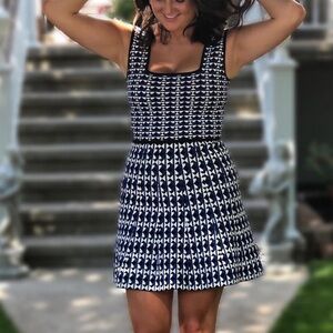 Bcbg MaxAzria Carolina Fit And Flare Knit Sleeveless Dress With Back Cutouts